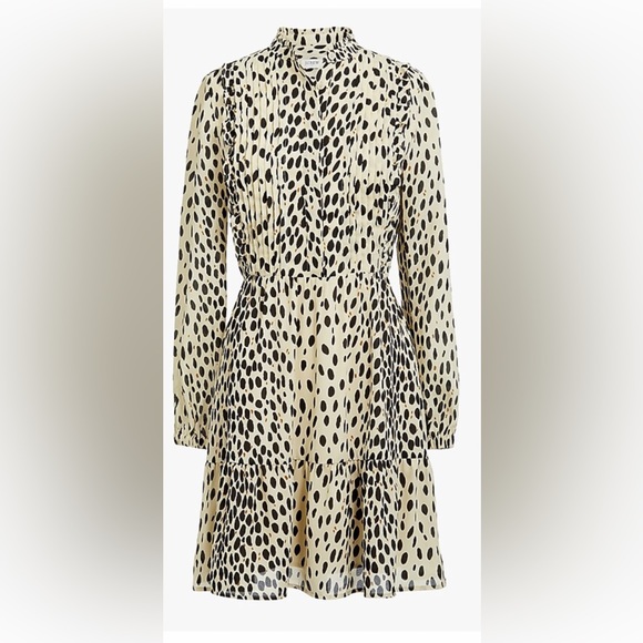 NWOT J.Crew ruffle neck dress size 0 - Picture 1 of 10